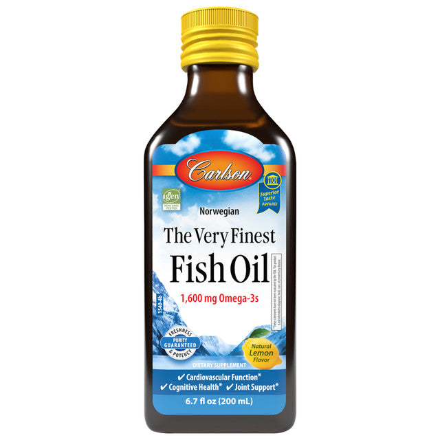 Carlson Labs The Very Finest Fish Oil, Lemon 200 mL