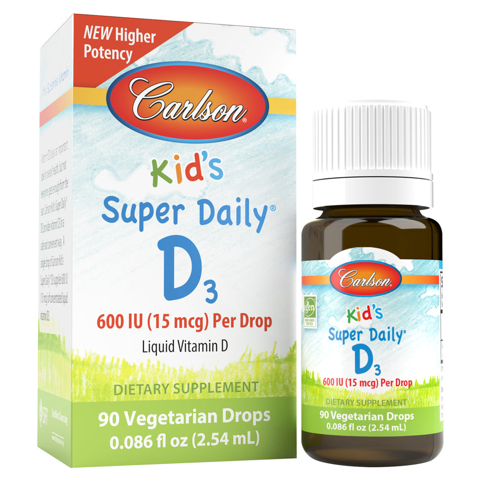 Carlson Labs Kid's Super Daily D3 600 IU (15 mcg) 90 Drops