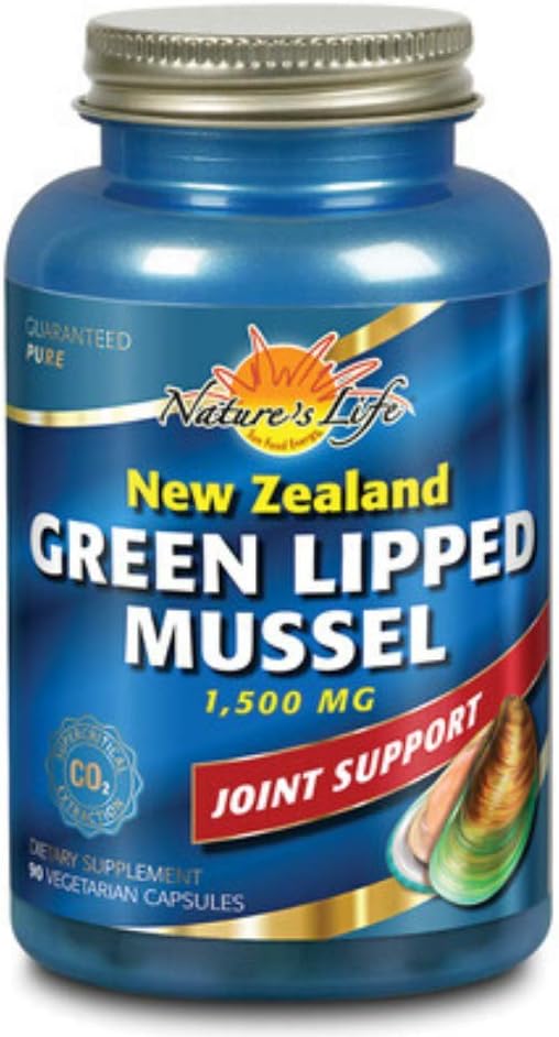 Nature's Life Green Lipped Mussel, Veg Cap (Btl-Plastic) 1g 90ea