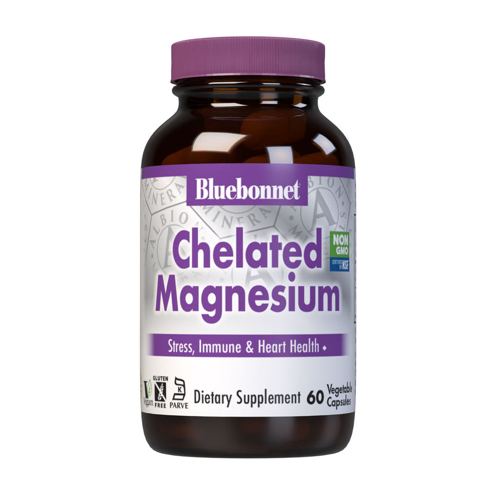 Bluebonnet ALBION CHELATED MAGNESIUM 60 VEGETABLE CAPS