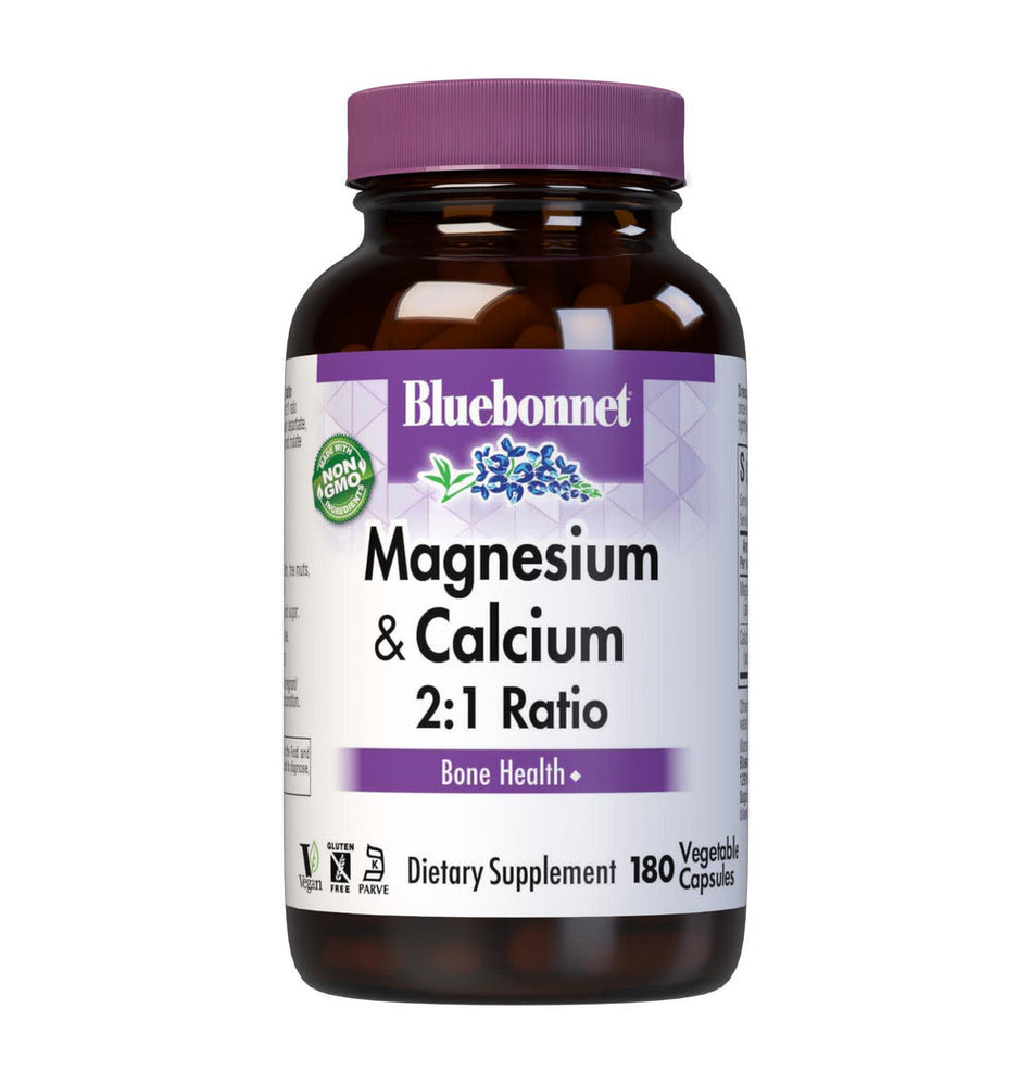 Bluebonnet MAGNESIUM CALCIUM  2:1 RATIO 180 Vegetable Capsules