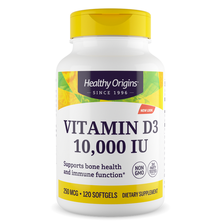 Healthy Origins Vitamin Dз Gels 10,000 IU (In a Pure Cold Pressed Olive Oil) 120 Gels