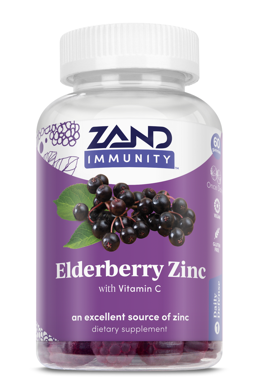 Zand Elderberry Zinc Gummies, Gummy, Berry (Btl-Plastic) 125mg 60ct