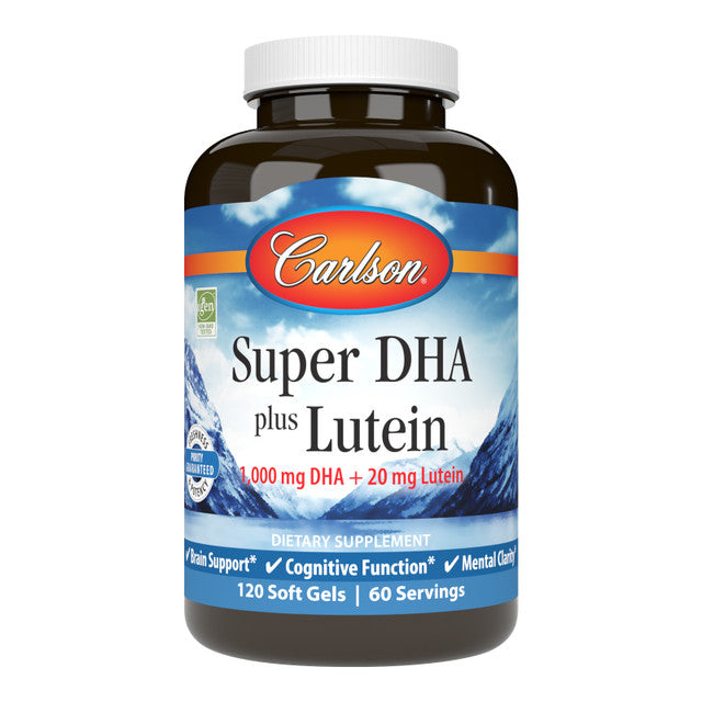 Carlson Labs Super DHA plus Lutein 120 Soft Gels