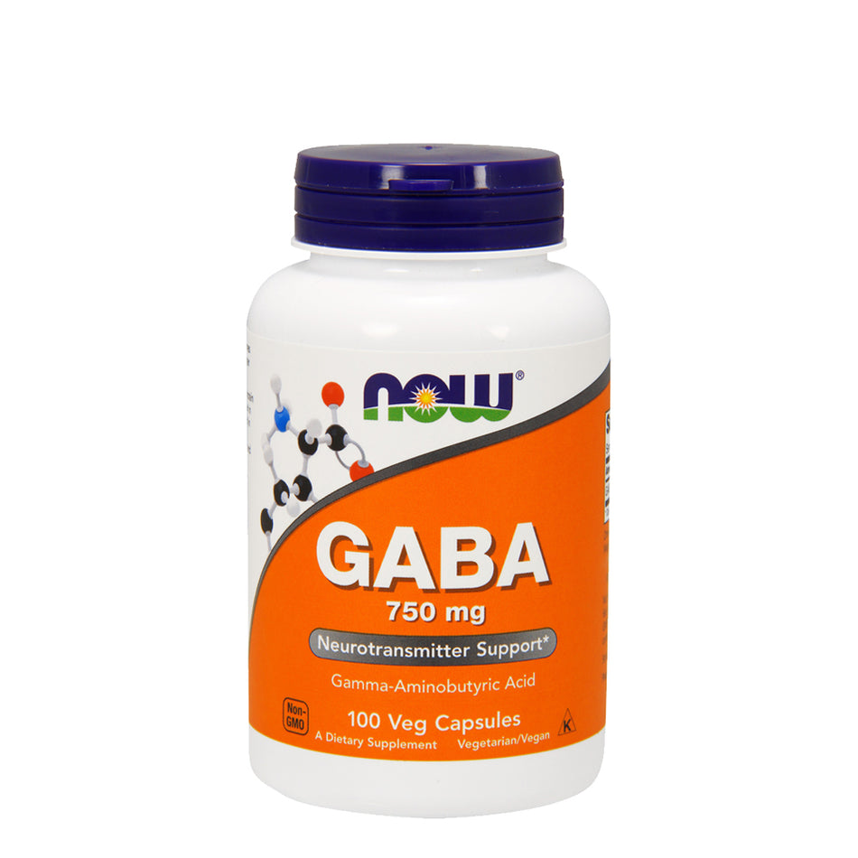 NOW FOOD GABA 750 mg 100Veg Capsules