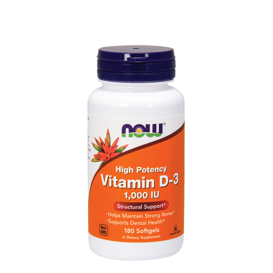 NOW FOOD Vitamin D-3 1000 IU 180Softgels