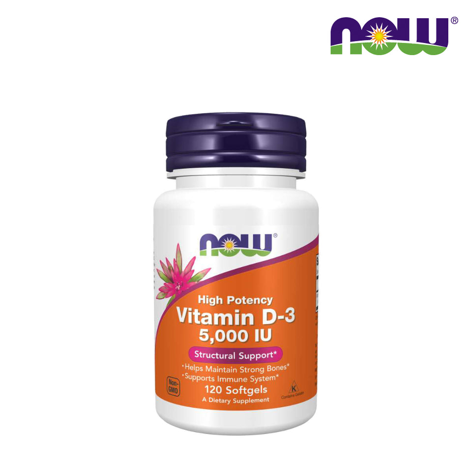 NOW Vitamin D-3 5000IU 120Softgels