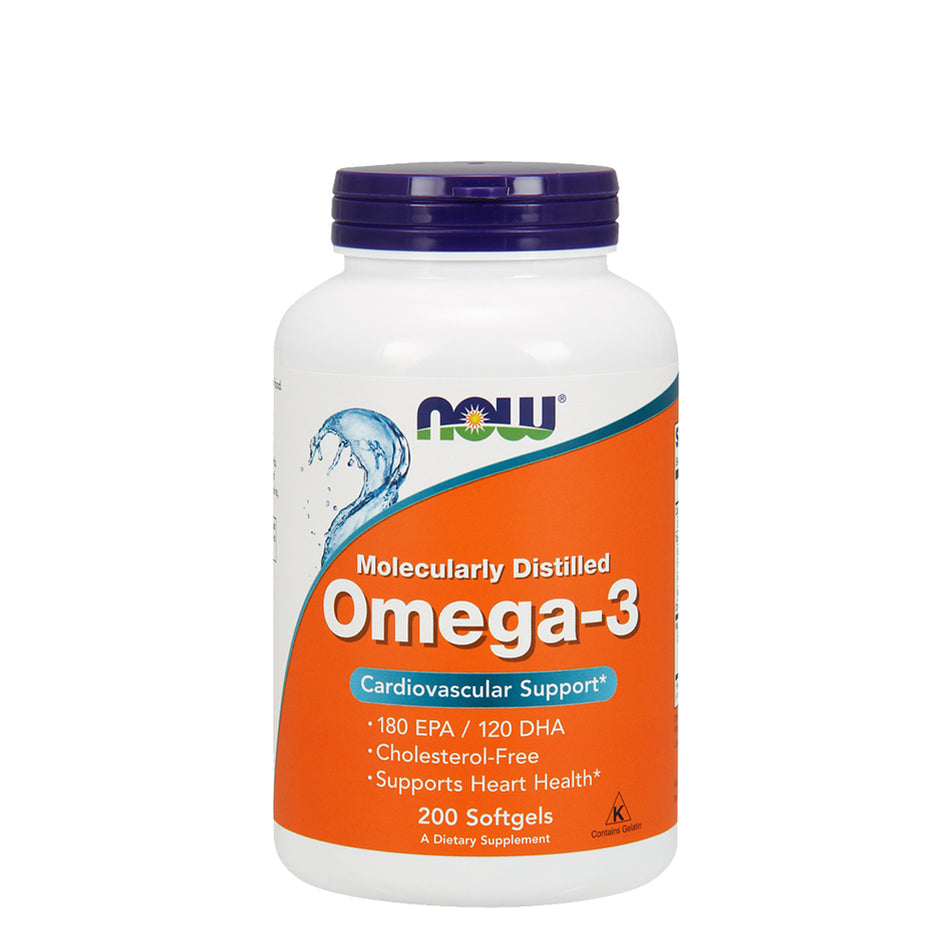 NOW FOOD Omega-3 Molecularly Distilled 200Softgels