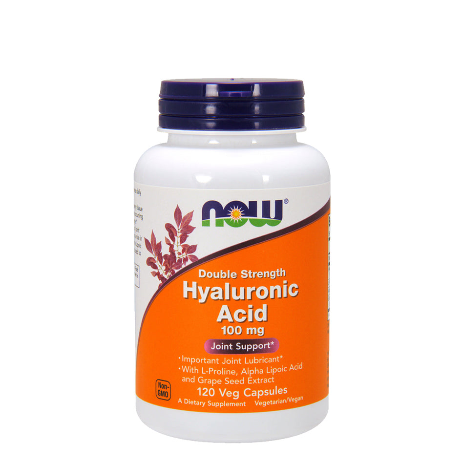 NOW FOOD Hyaluronic Acid Double Strength 100mg 120Veg Capsules