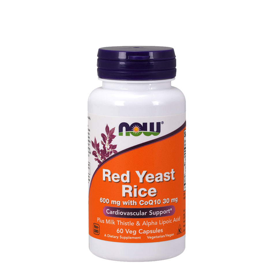 NOW FOOD Red Yeast Rice 600mg with CoQ10 30mg 60Veg Capsules