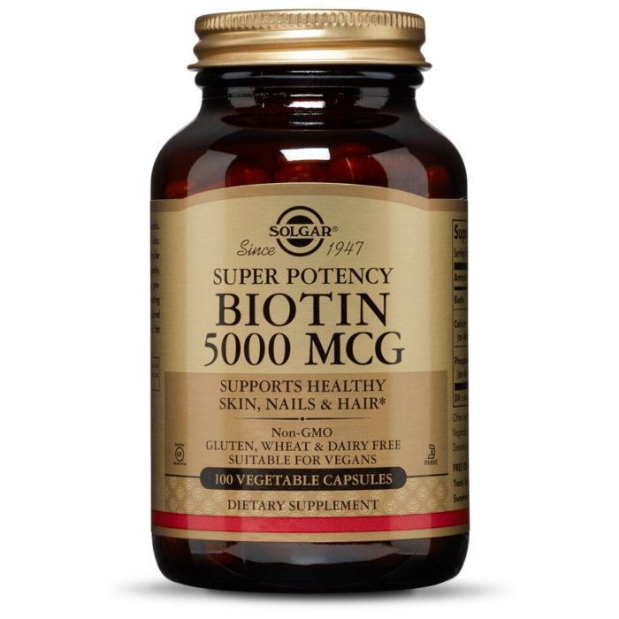 Solgar BIOTIN 5000MCG 100VEGETABLE CAPSULES