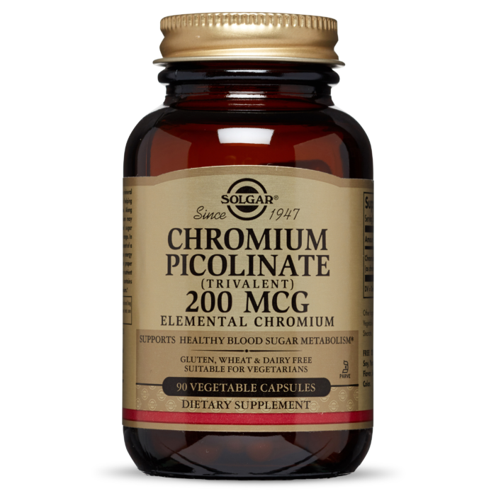 Solgar CHROMIUM PICOLINATE 200 MCG 90 VEGETABLE CAPSULES