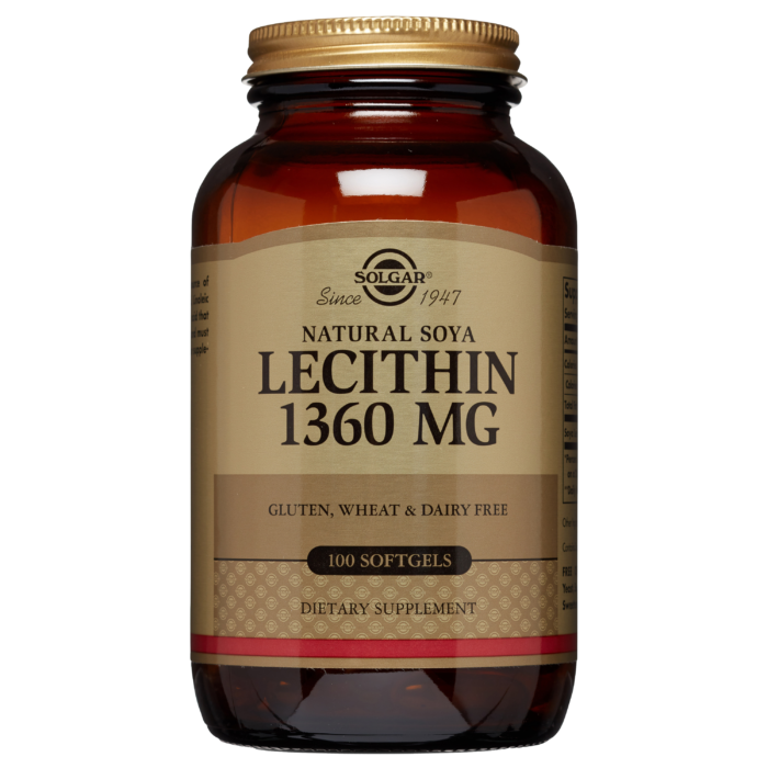 Solgar LECITHIN 1360 MG 100 SOFTGELS