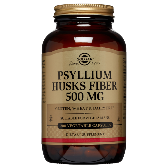 Solgar PSYLLIUM HUSKS FIBER 500 MG 200 VEGETABLE CAPSULES