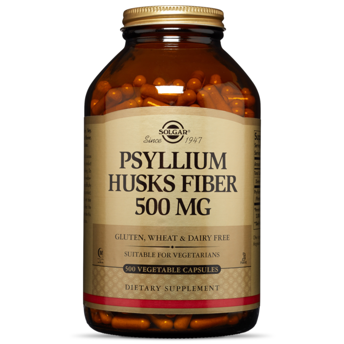 Solgar PSYLLIUM HUSKS FIBER 500 MG 500 VEGETABLE CAPSULES