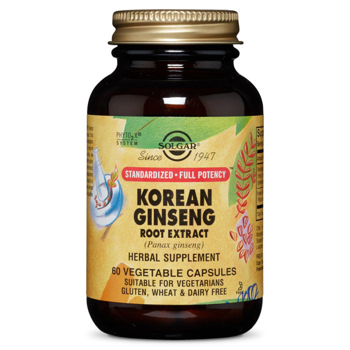 Solgar SFP KOREAN GINSENG ROOT EXTRACT 60 VEGETABLE CAPSULES