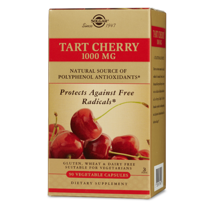 Solgar Tart Cherry 1000mg 90 Vcaps